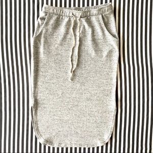 Small Heather Grey Midi H.I.P. Drawstring Skirt